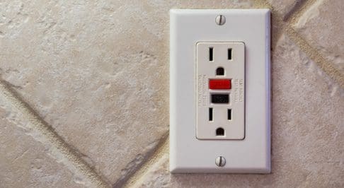 image of an american wall power outlet