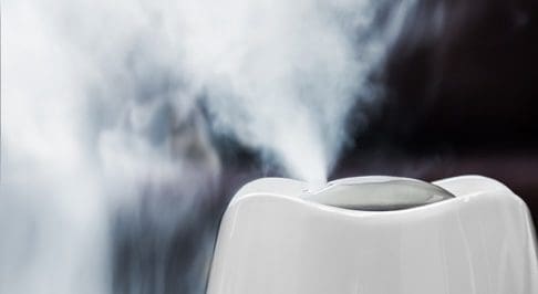 air humidifier ejecting steam
