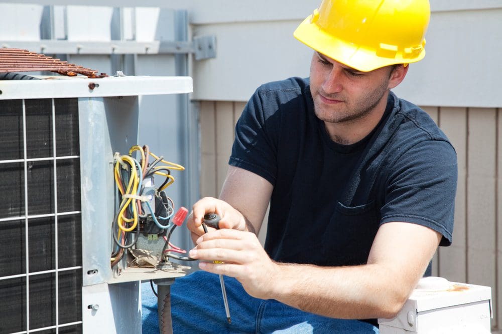 HVAC contractor repairing system in Virginia 