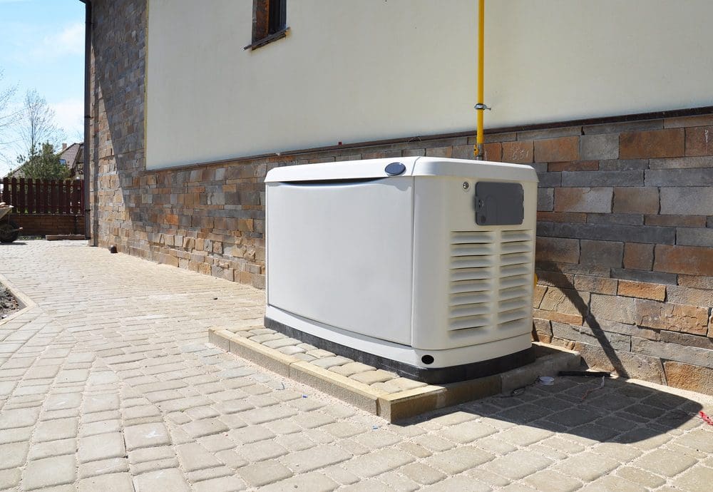 whole house generator sitting in backyard in VA 